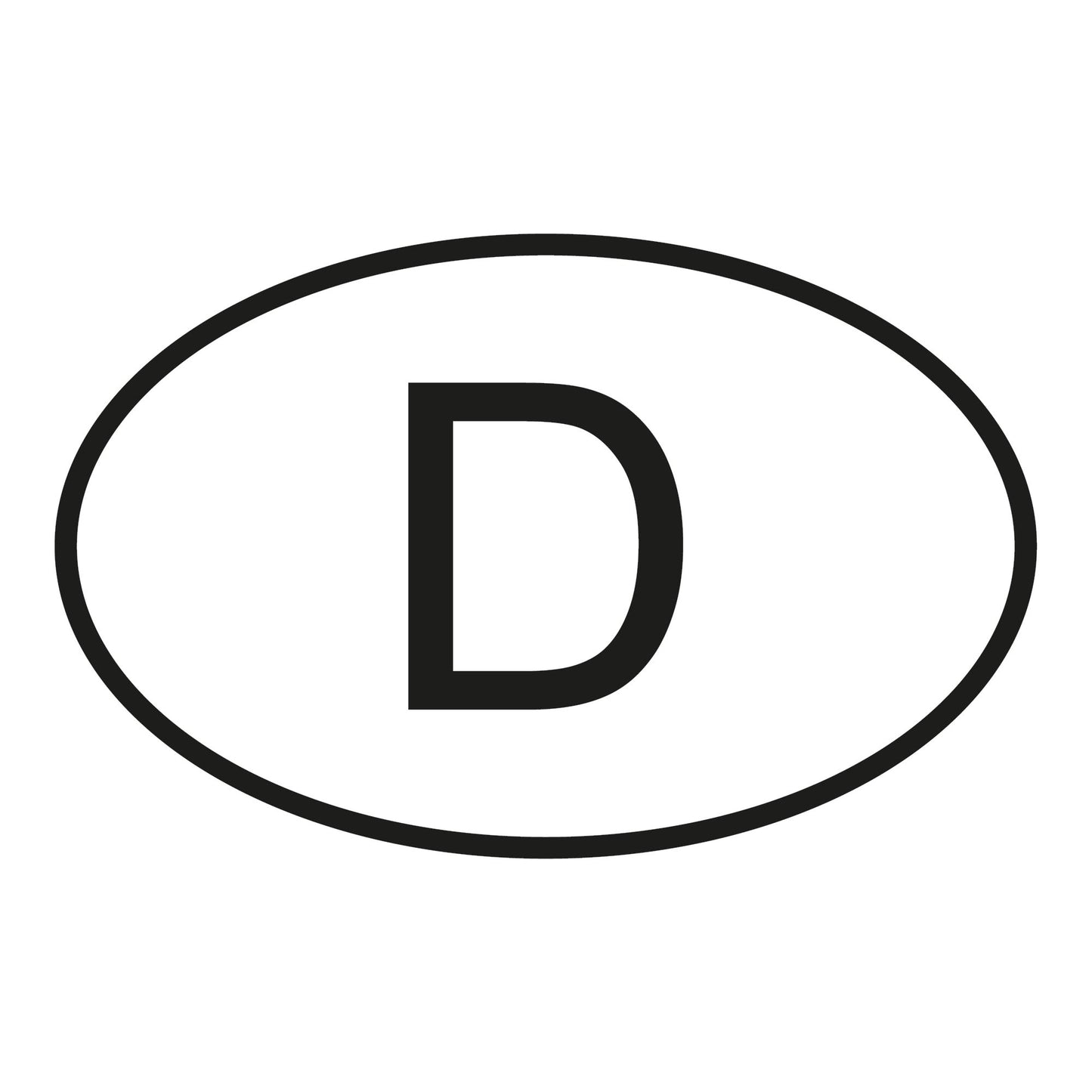 Autoaufkleber - Deutschland D - 110x70 mm