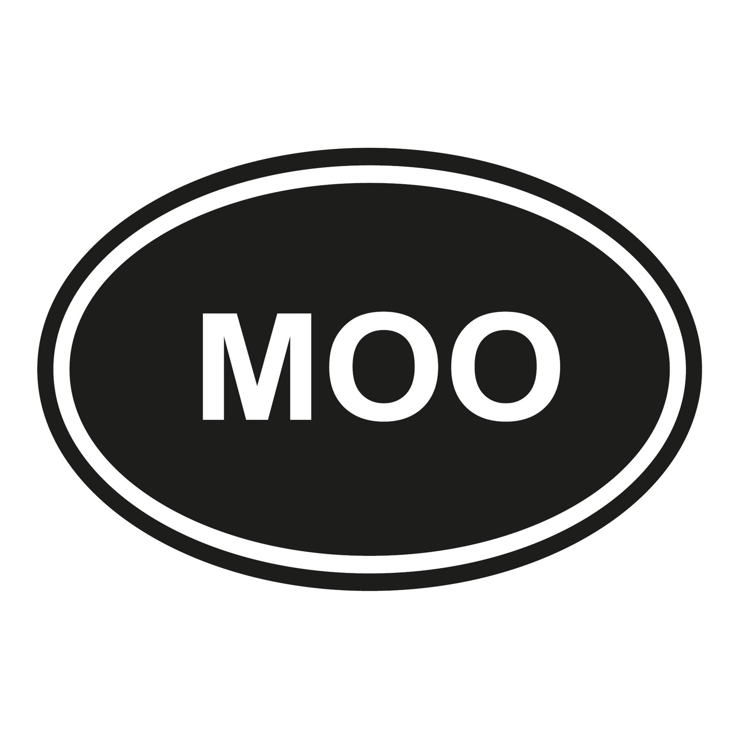 Autoaufkleber - MOO Sticker Cow Farm Animal Love Funny Car Vinyl - 180x120 mm