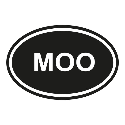 Autoaufkleber - MOO Sticker Cow Farm Animal Love Funny Car Vinyl - 180x120 mm