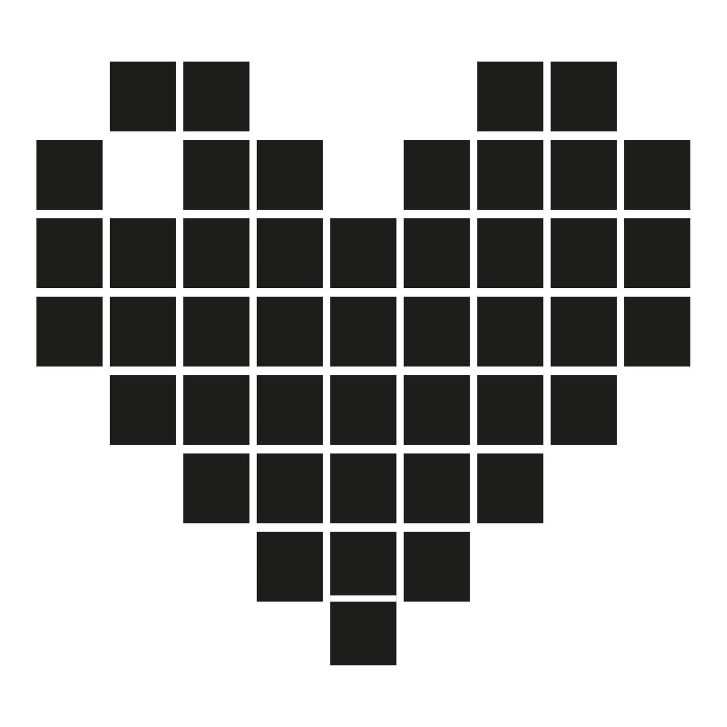 Autoaufkleber - Bit Herz - 130x120 mm