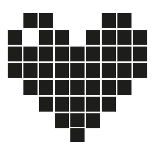 Autoaufkleber - Bit Herz - 130x120 mm