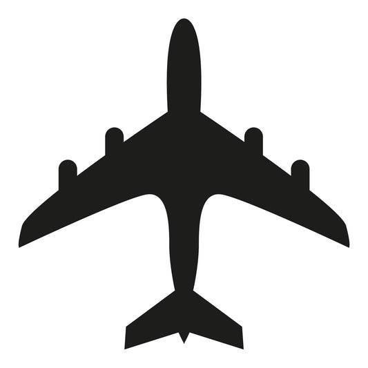 Autoaufkleber - Flugzeug - 120x120 mm