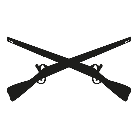 Autoaufkleber - gekreuzte Gewehre - 210x110 mm