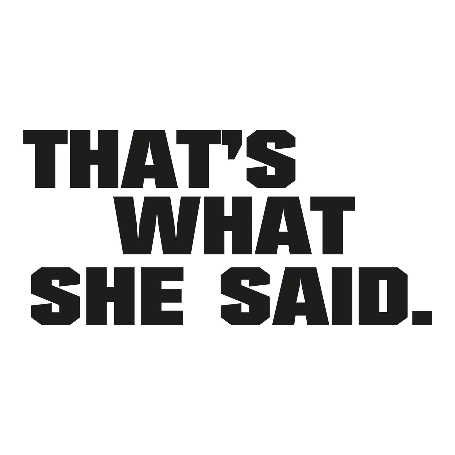 Autoaufkleber - That's what she said - 210x100 mm