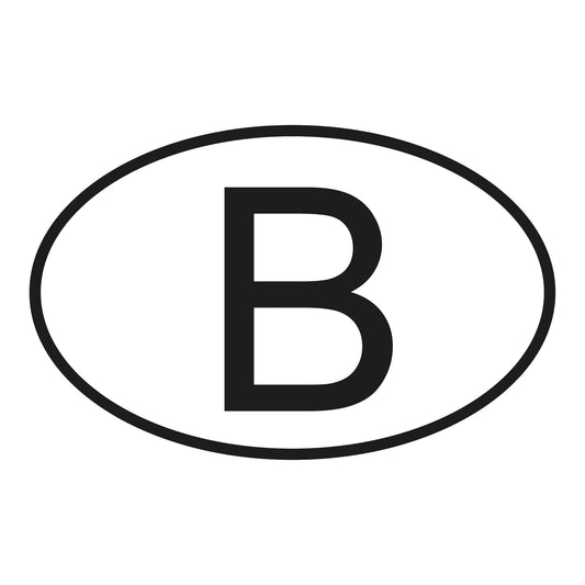 Autoaufkleber - Belgien B - 110x70 mm
