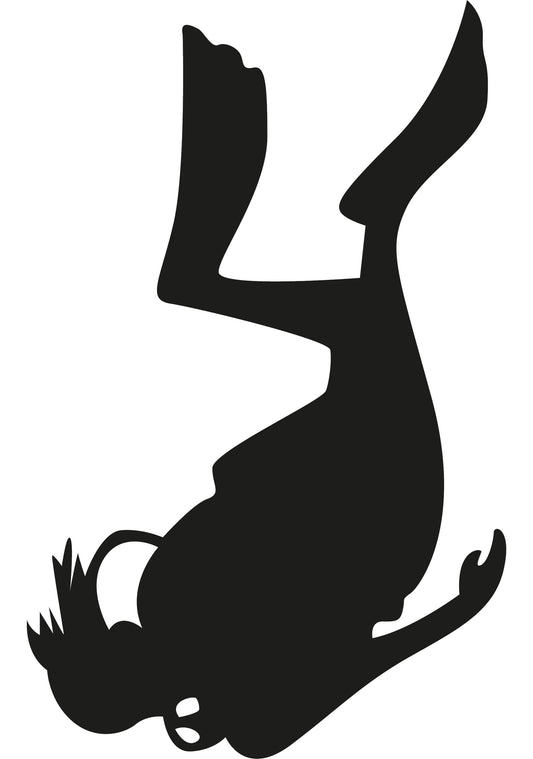 Autoaufkleber - Taucher im Meer - 190x120 mm