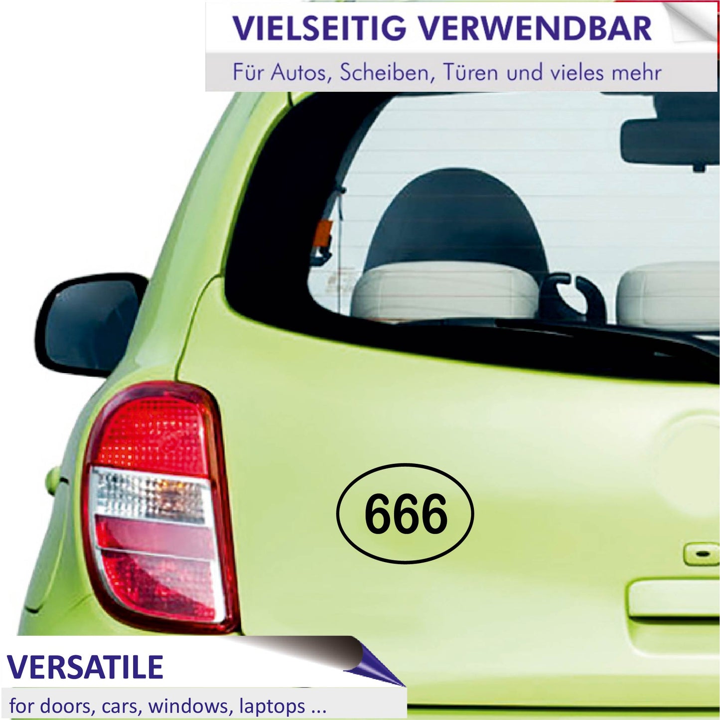 Autoaufkleber - 666 - 150x110 mm