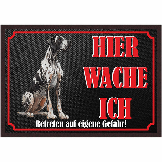 Fussmatte Hund - Deutsche Dogge - 50x35 cm mit lustigem Spruch