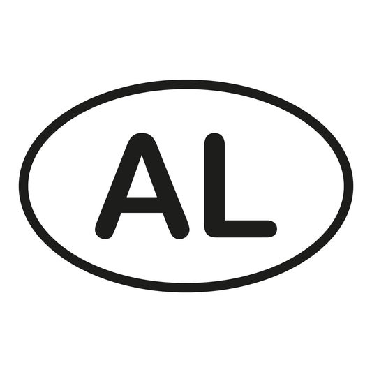 Autoaufkleber - Albanien AL - 110x70 mm