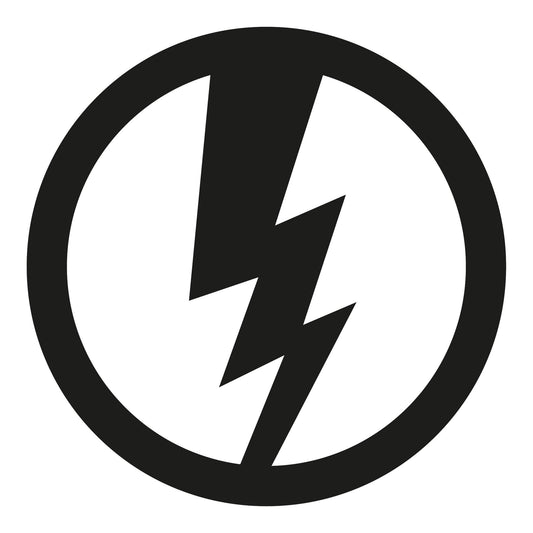Autoaufkleber - Blitz Strom - 110x110 mm
