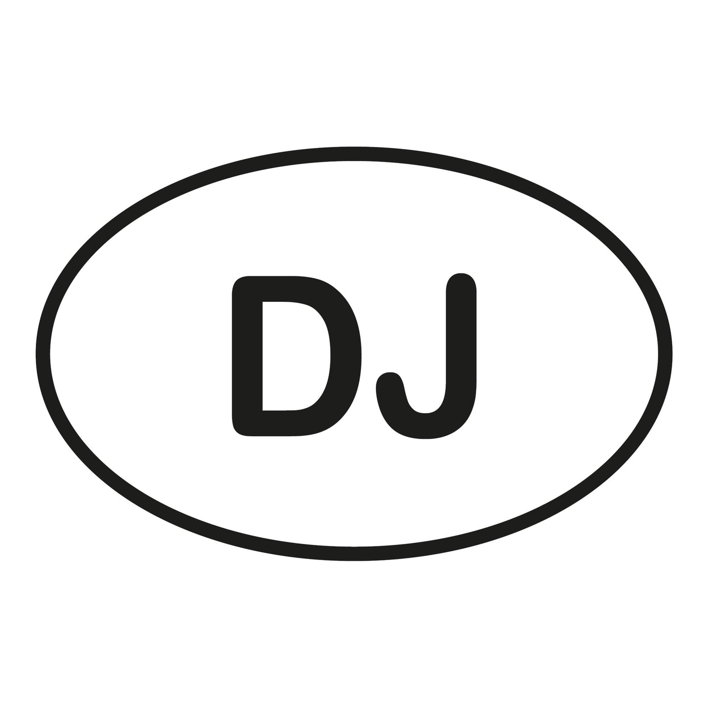 Autoaufkleber - Dschibuti DJ - 110x70 mm