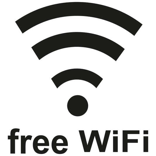 Autoaufkleber - Free WiFi - 130x120 mm