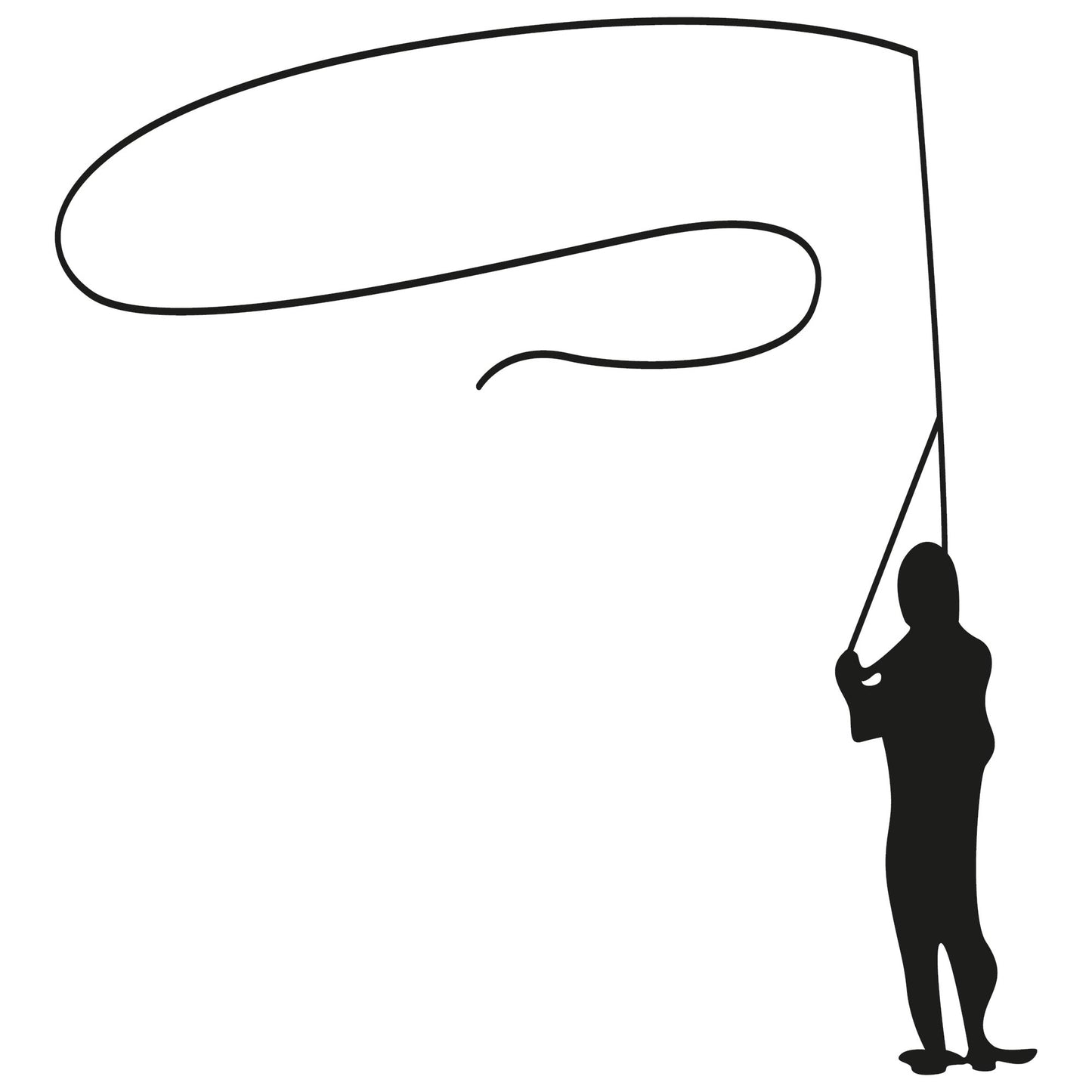 Autoaufkleber - Fliegenfischen - 140X130 mm