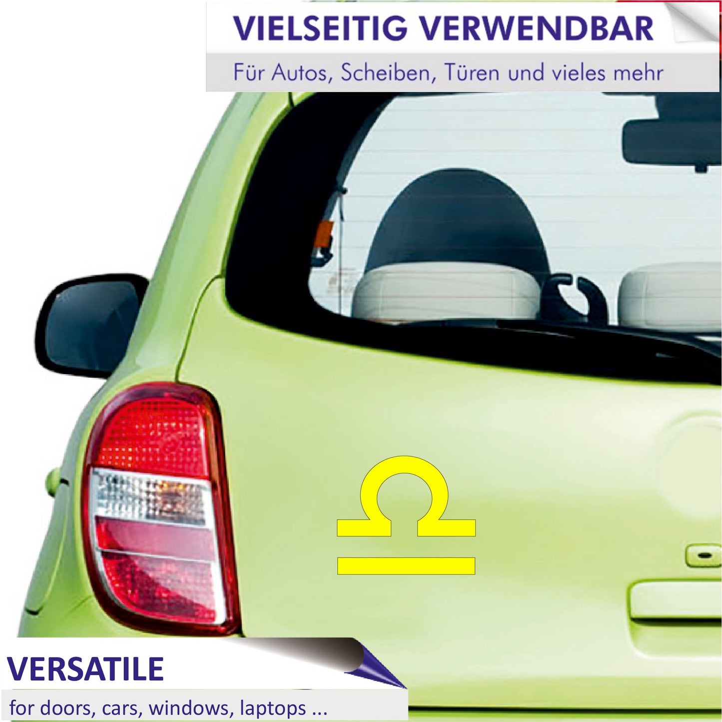 Autoaufkleber - Waage Sternzeichen - 140x120 mm