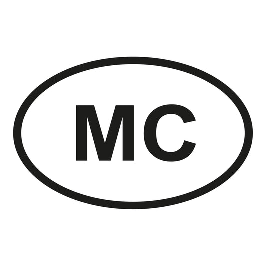 Autoaufkleber - Monaco MC - 110x70 mm