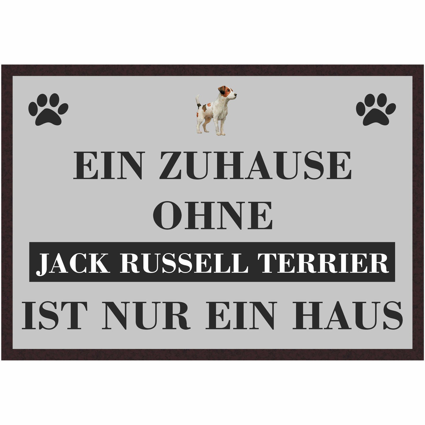 Fussmatte Hund - Jack Russell Terrier - 50x35 cm mit lustigem Spruch