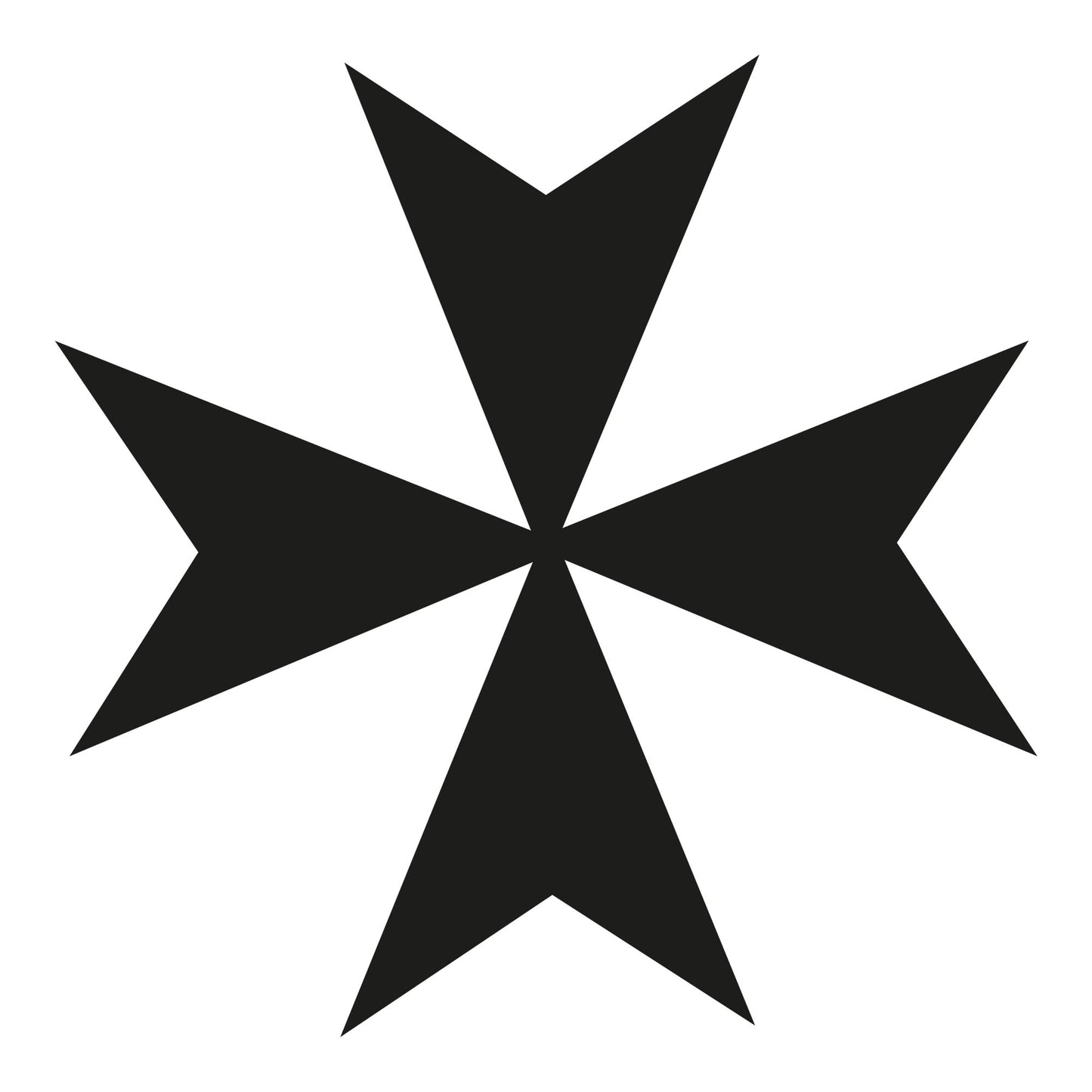Autoaufkleber - Malteserkreuz - 120x120 mm