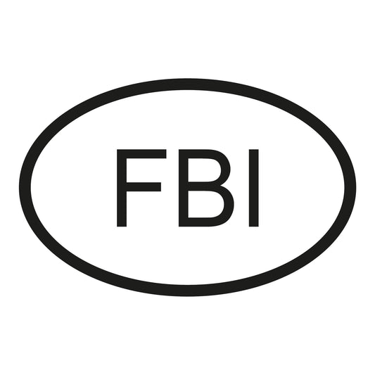Autoaufkleber - FBI - 110x70 mm