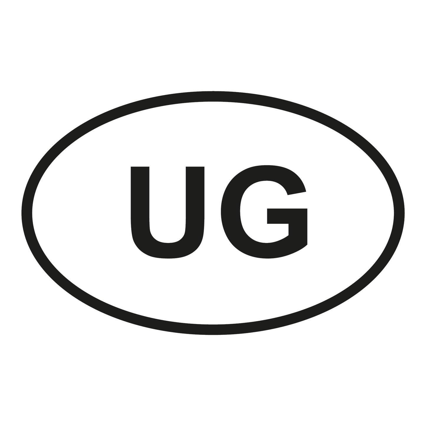Autoaufkleber - Uganda UG - 110x70 mm