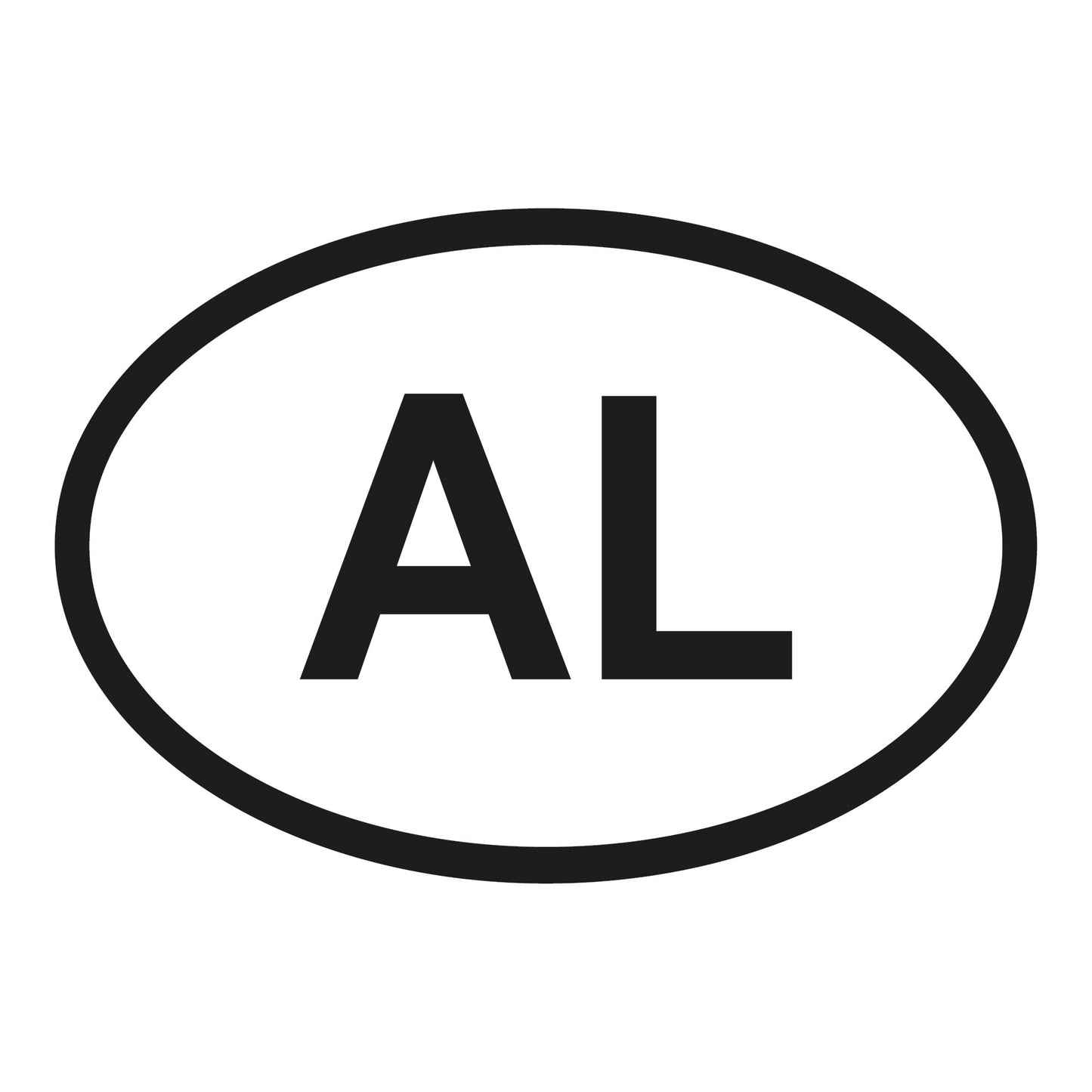 Autoaufkleber - Albanien AL - 160x110 mm