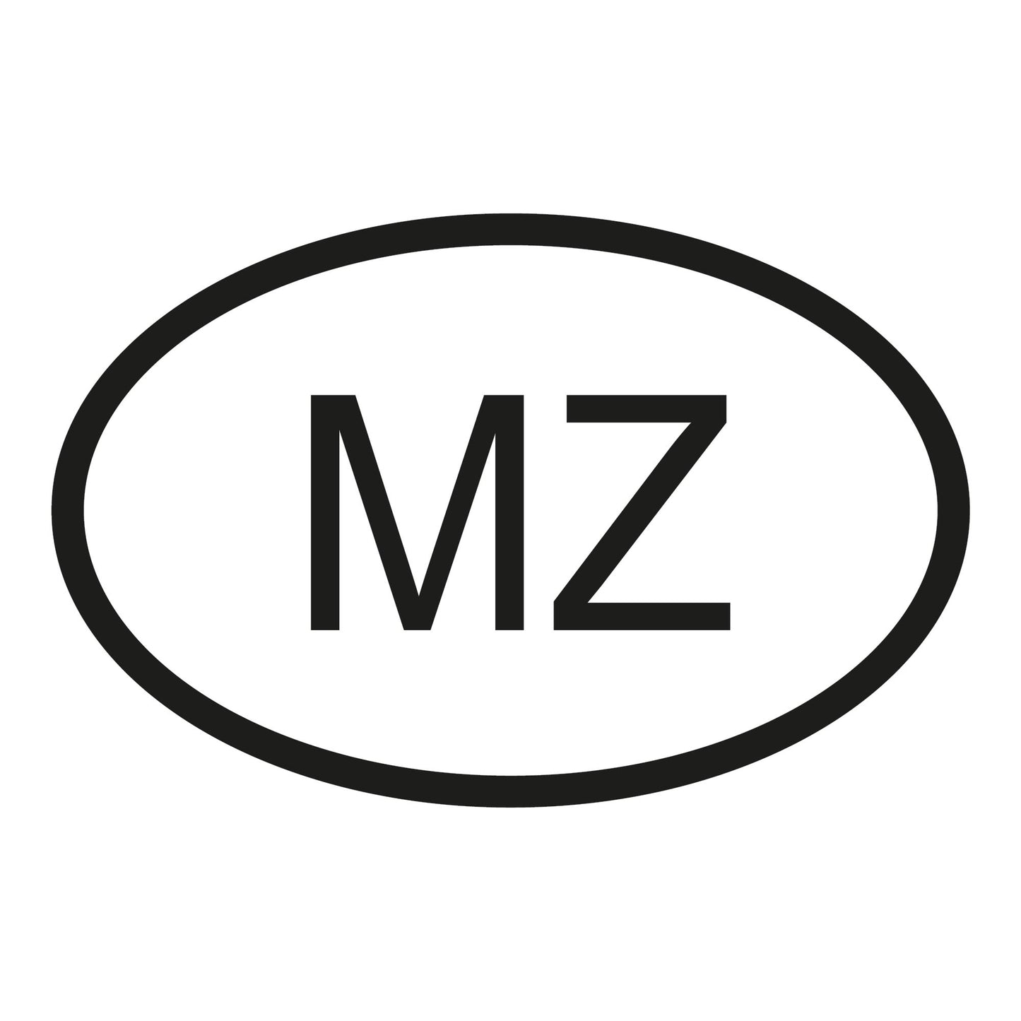 Autoaufkleber - Mosambik MZ - 110x70 mm