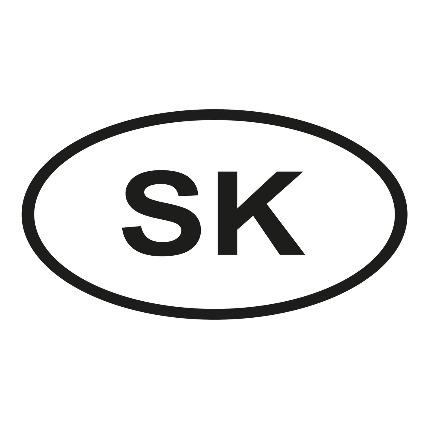 Autoaufkleber - Slowakei SK - 110x60 mm