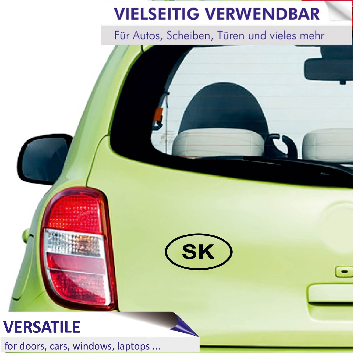 Autoaufkleber - Slowakei SK - 110x60 mm