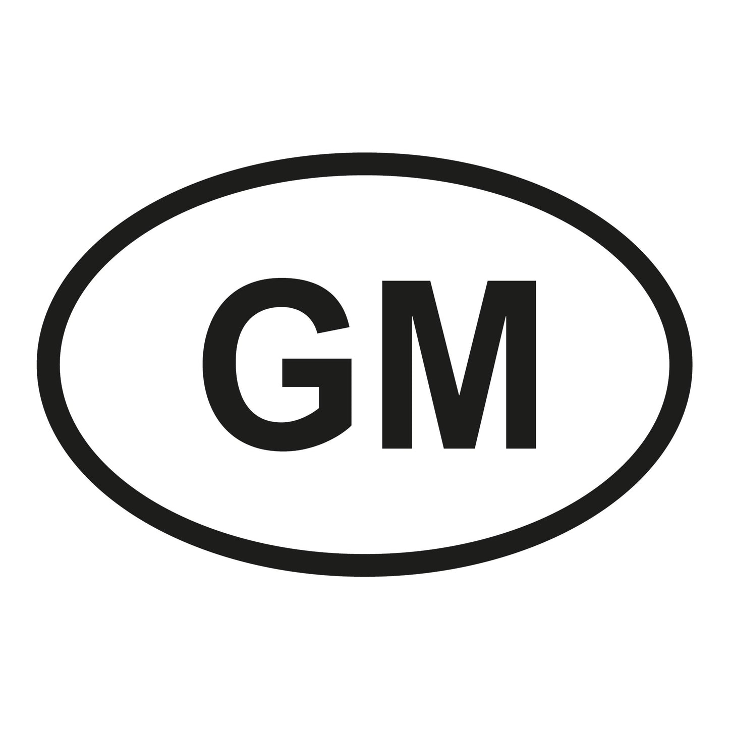 Autoaufkleber - Gambia GM - 110x70 mm