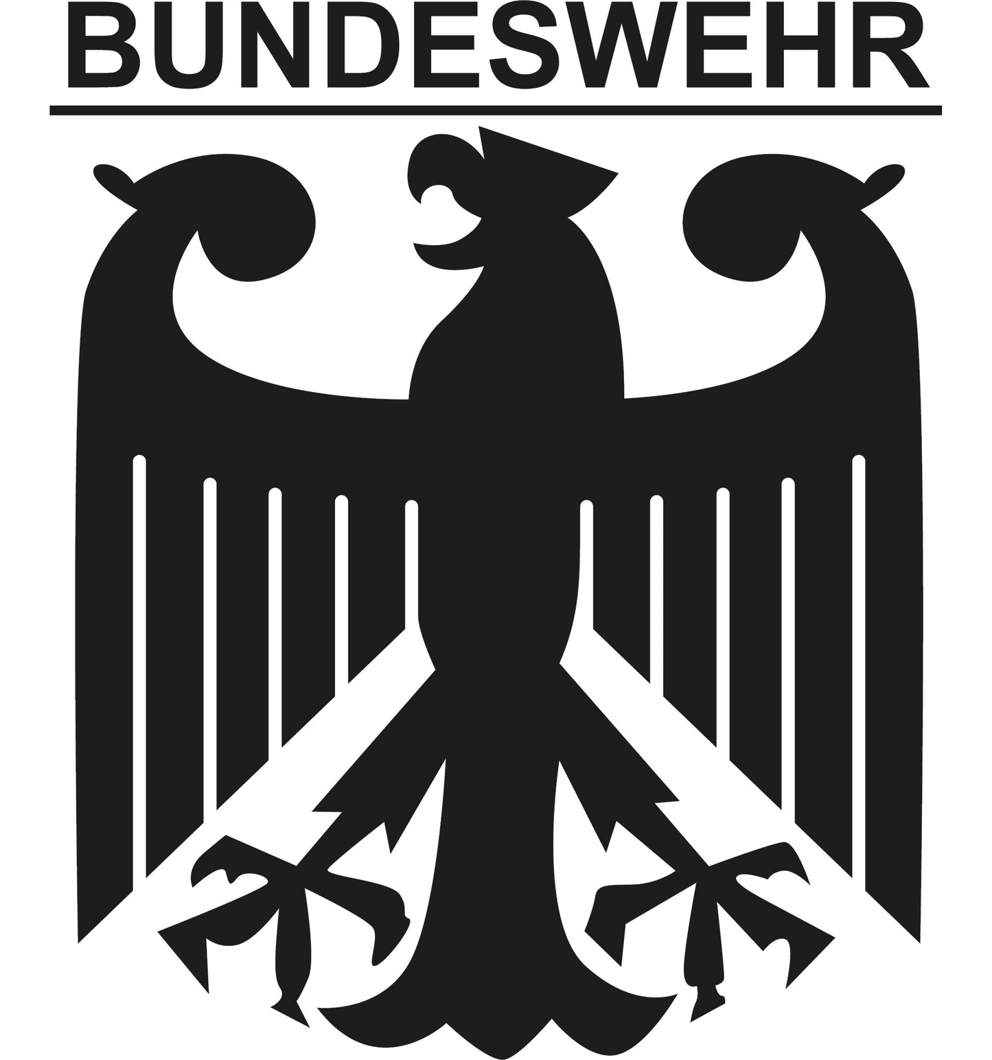 Autoaufkleber - Bundeswehr mit Adler - 180x150 mm