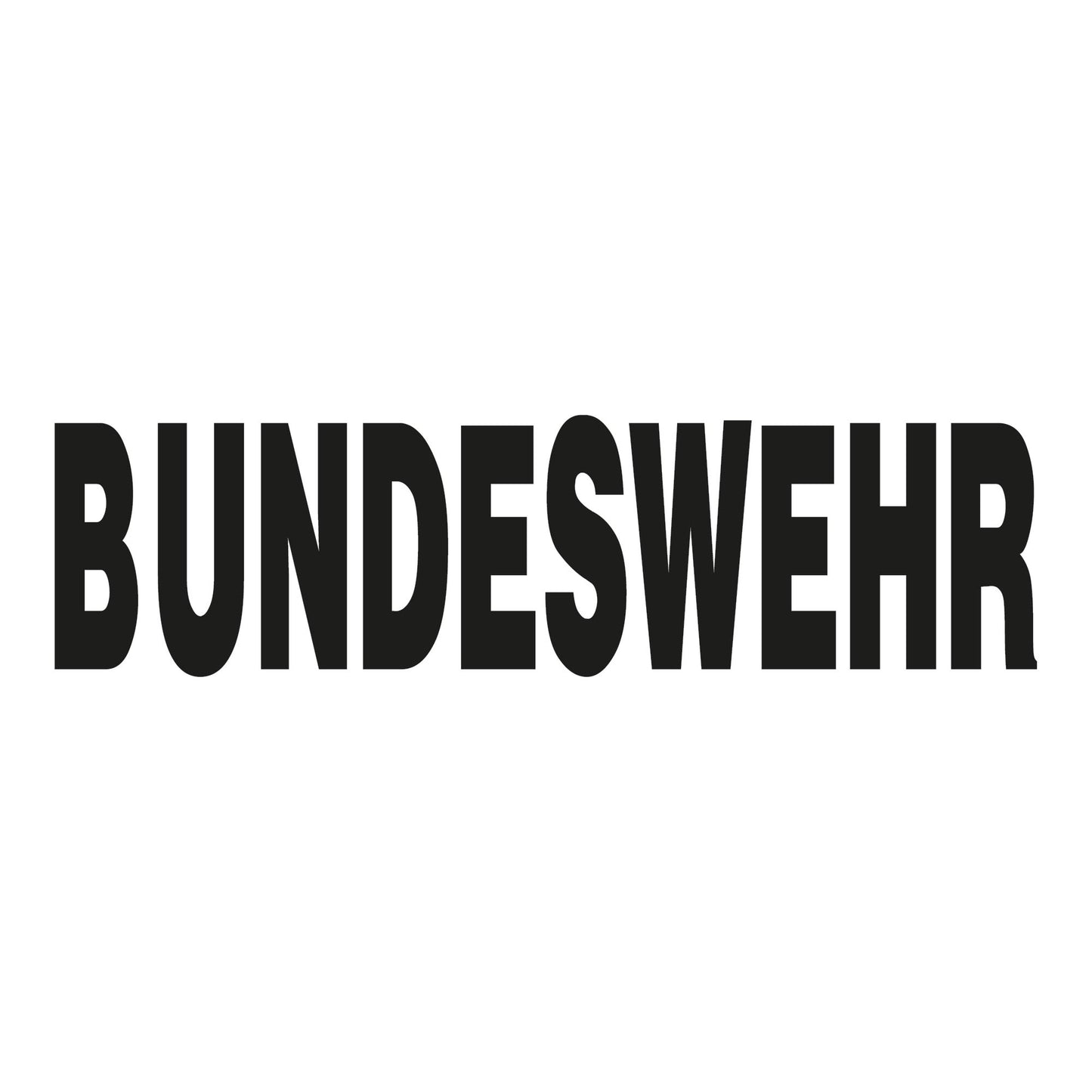Autoaufkleber - Bundeswehr in grau - 150x40 mm