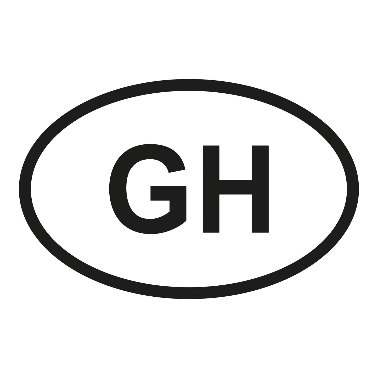 Autoaufkleber - Ghana GH - 110x60 mm