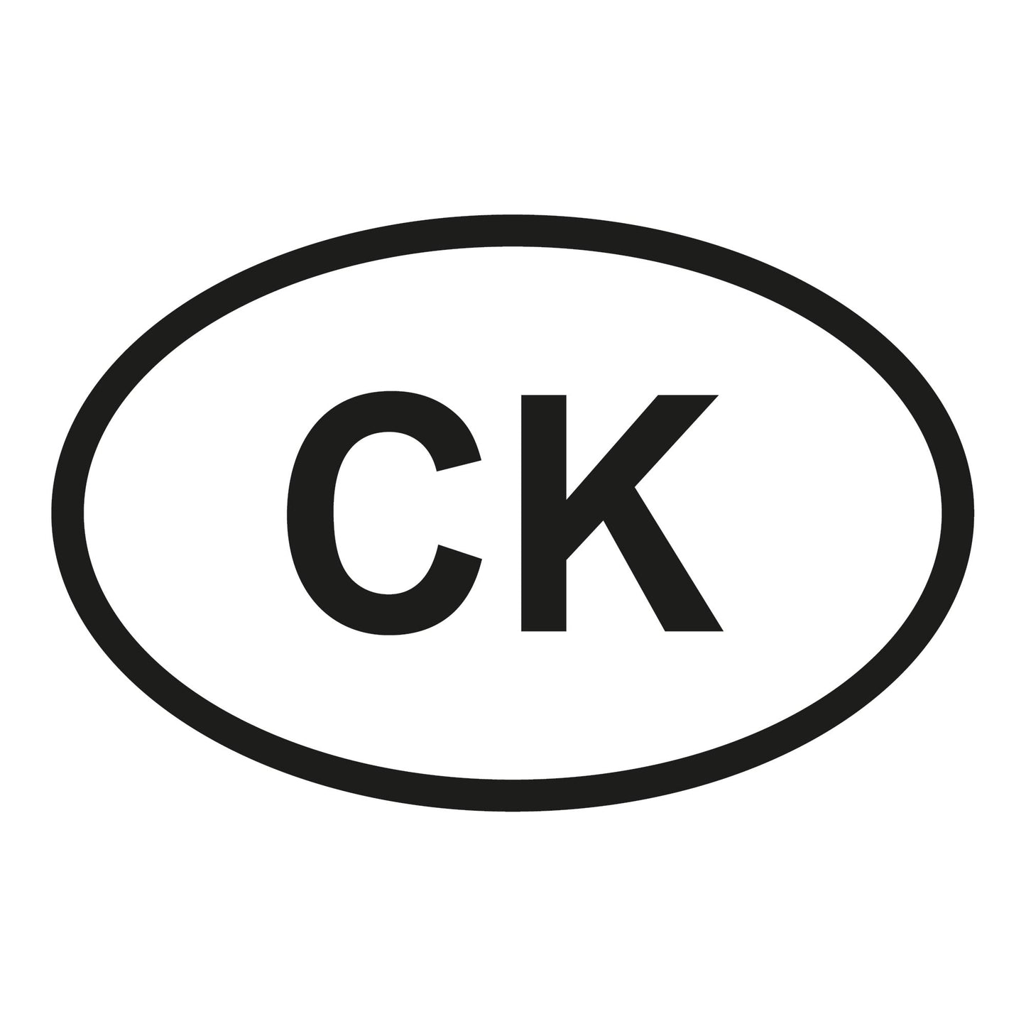 Autoaufkleber - Cookinseln CK - 110x70 mm