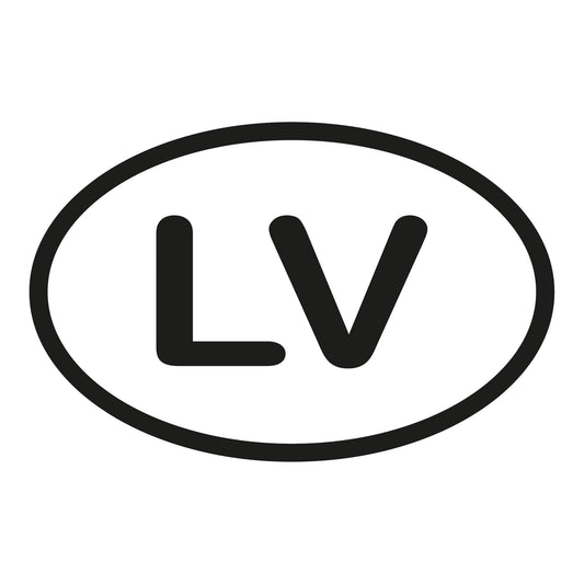 Autoaufkleber - Lettland LV - 110x60 mm