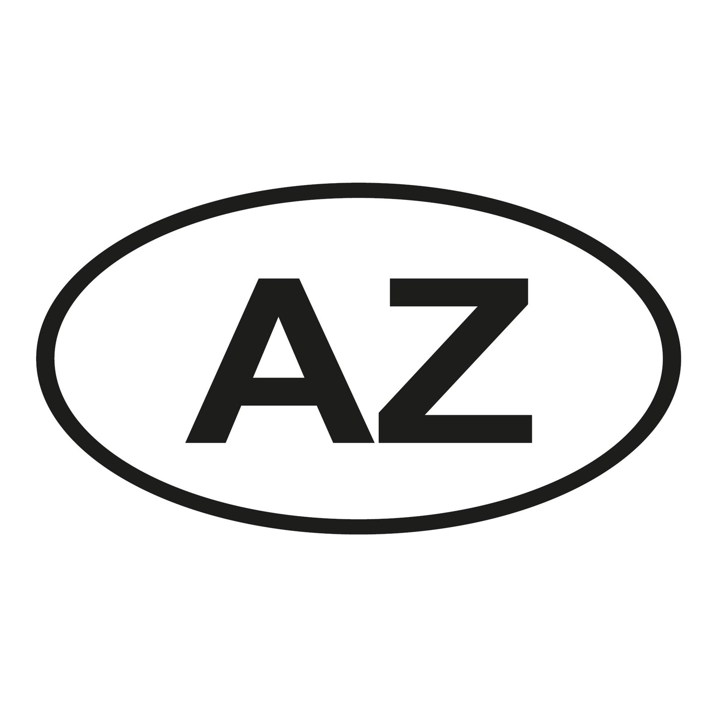 Autoaufkleber - Aserbaidschan AZ - 60x110 mm