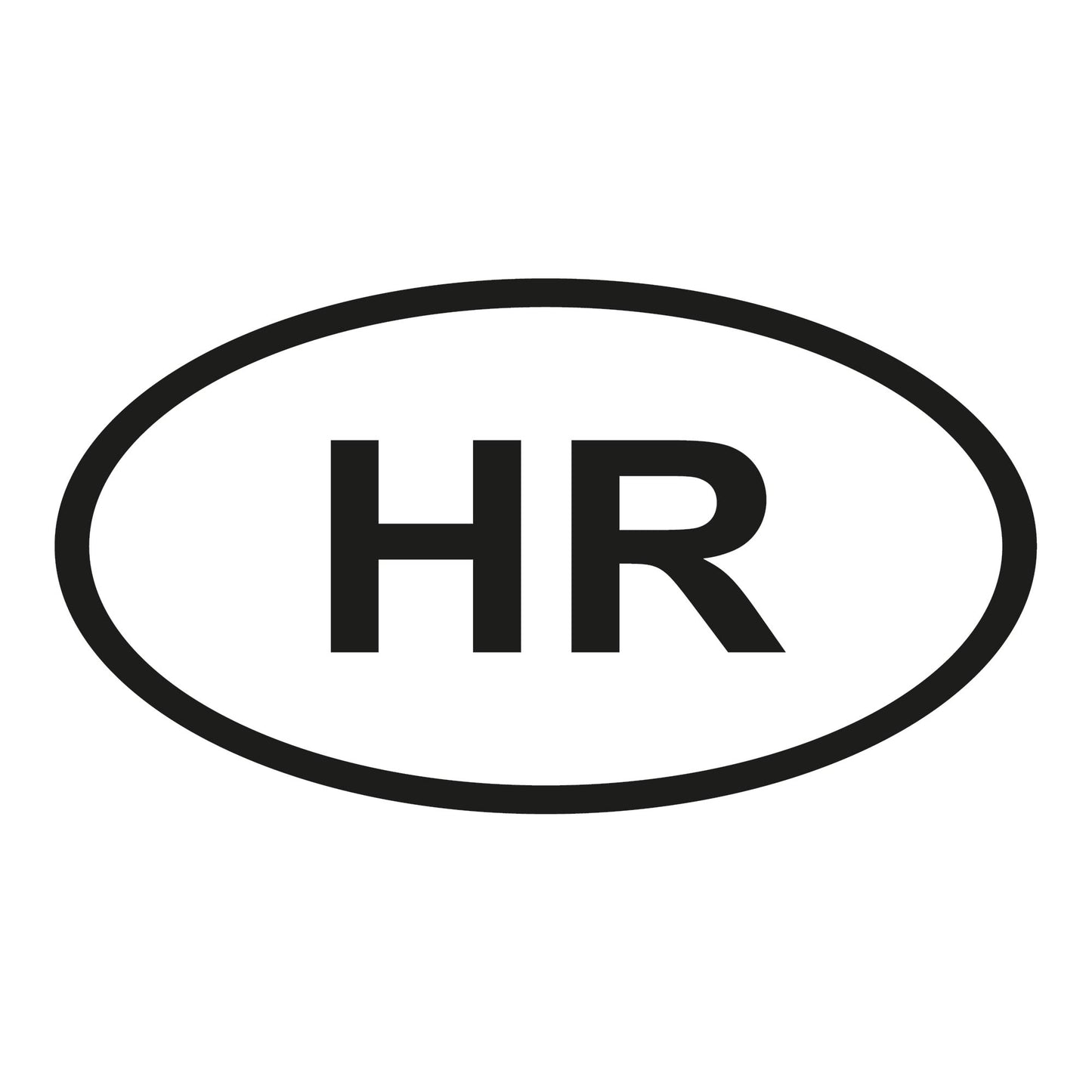 Autoaufkleber - Kroatien HR - 60x110 mm