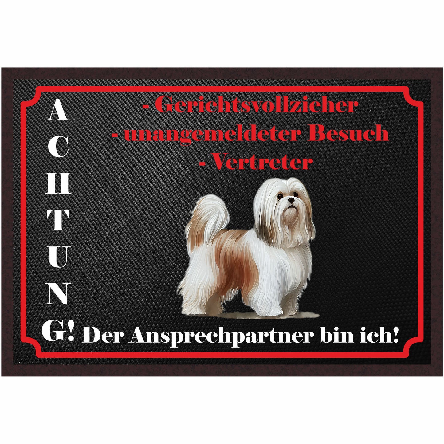 Fussmatte Hund - Malteser - 50x35 cm mit lustigem Spruch