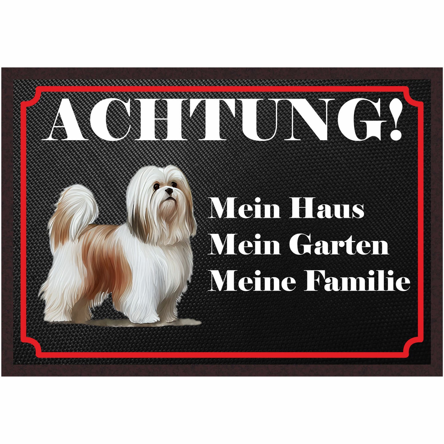 Fussmatte Hund - Malteser - 50x35 cm mit lustigem Spruch