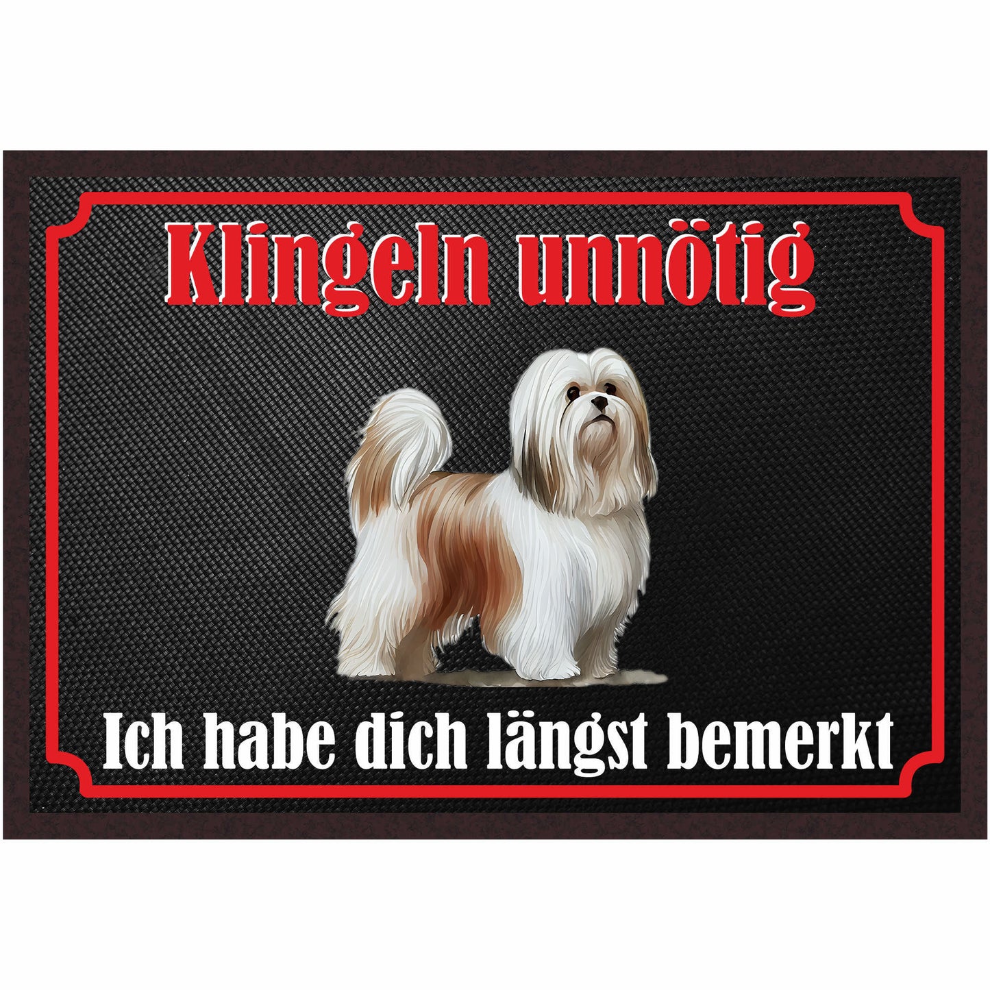 Fussmatte Hund - Malteser - 50x35 cm mit lustigem Spruch
