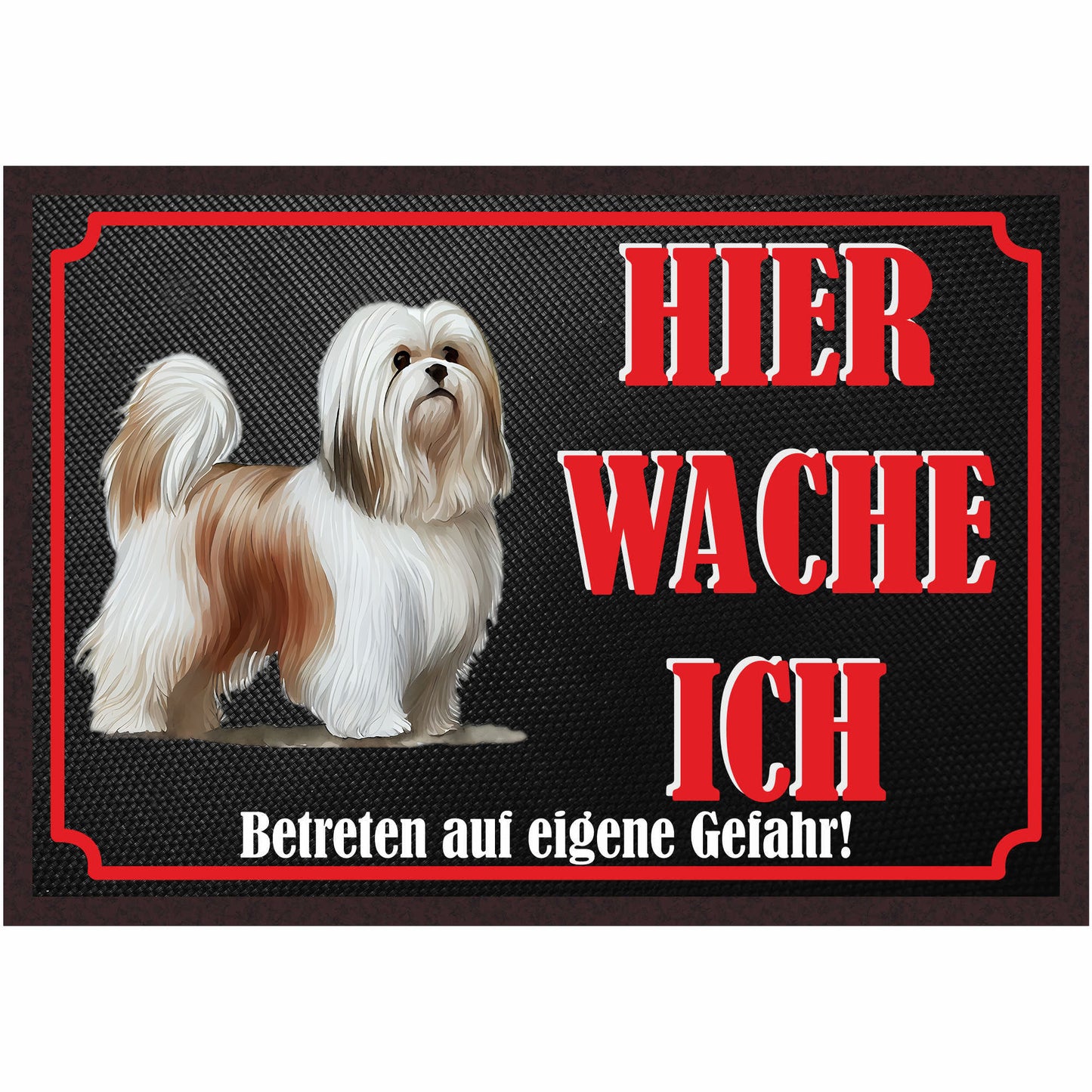 Fussmatte Hund - Malteser - 50x35 cm mit lustigem Spruch