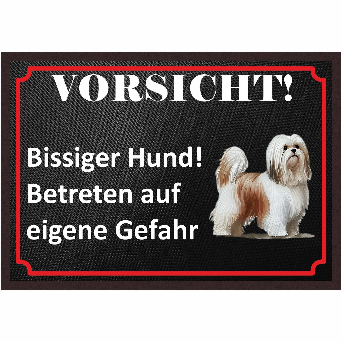 Fussmatte Hund - Malteser - 50x35 cm mit lustigem Spruch