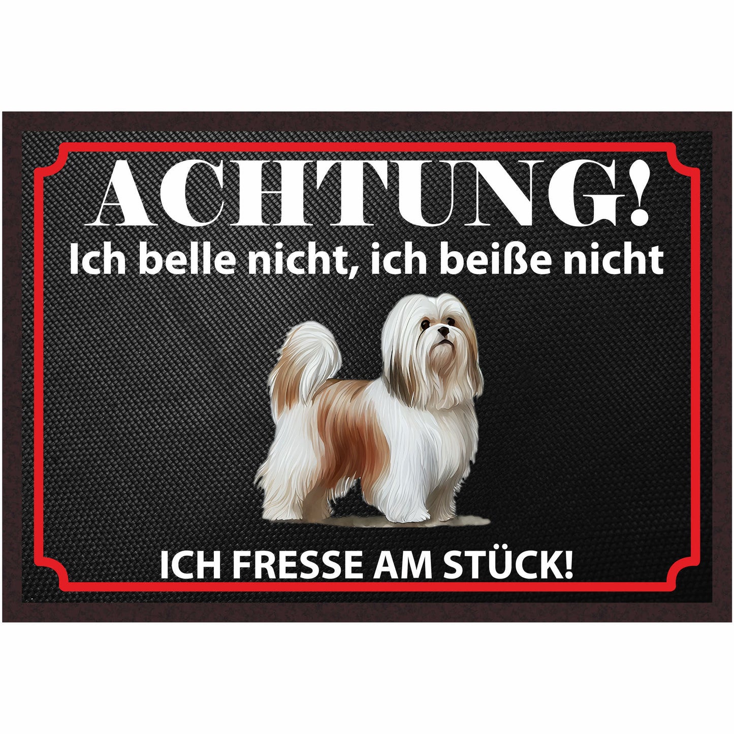 Fussmatte Hund - Malteser - 50x35 cm mit lustigem Spruch