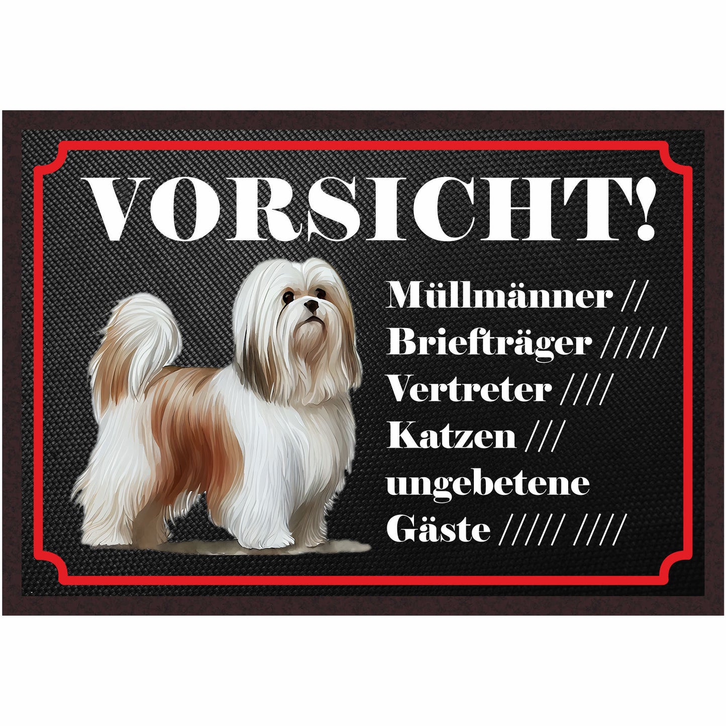 Fussmatte Hund - Malteser - 50x35 cm mit lustigem Spruch