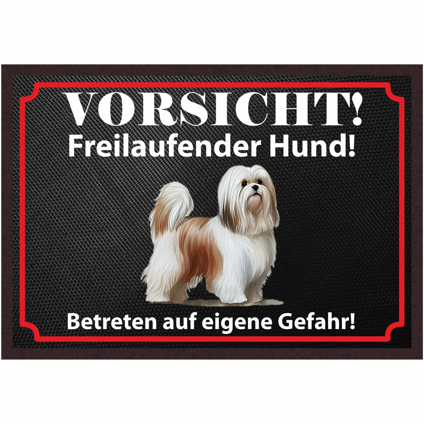 Fussmatte Hund - Malteser - 50x35 cm mit lustigem Spruch