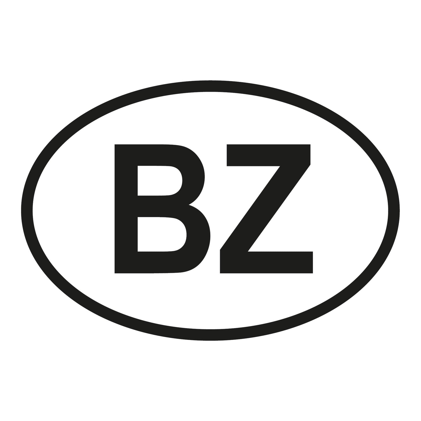 Autoaufkleber - Belize BZ - 160x110mm