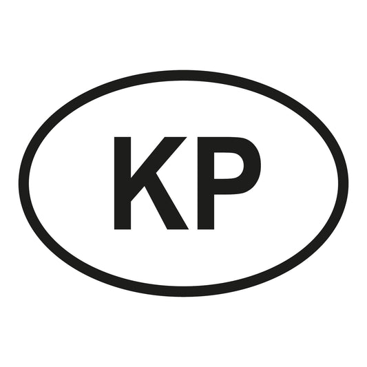 Autoaufkleber - Nordkorea KP - 160x110mm