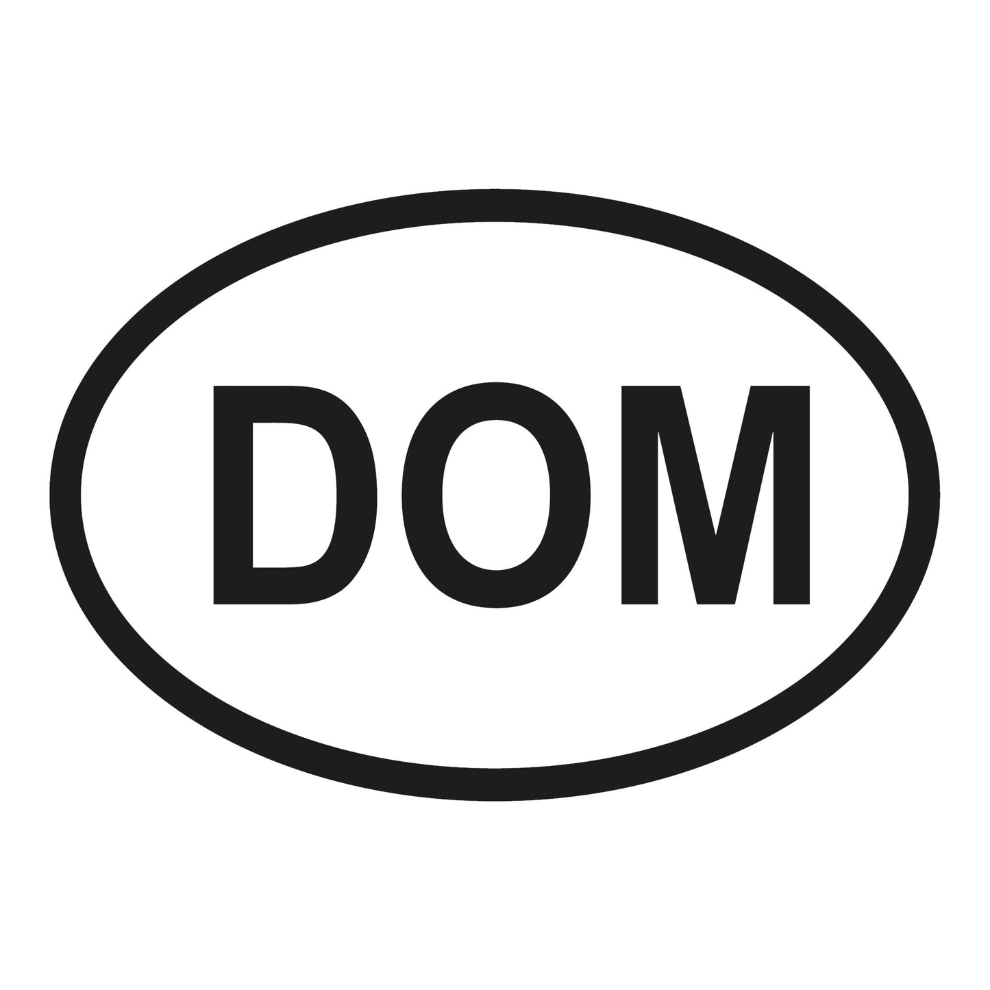 Autoaufkleber - Dominikanische Republik DOM - 160x110mm