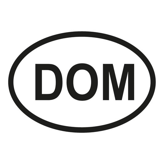 Autoaufkleber - Dominikanische Republik DOM - 160x110mm