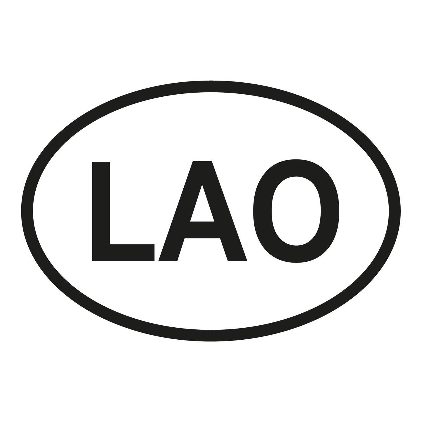 Autoaufkleber - Laos LAO - 160x110mm