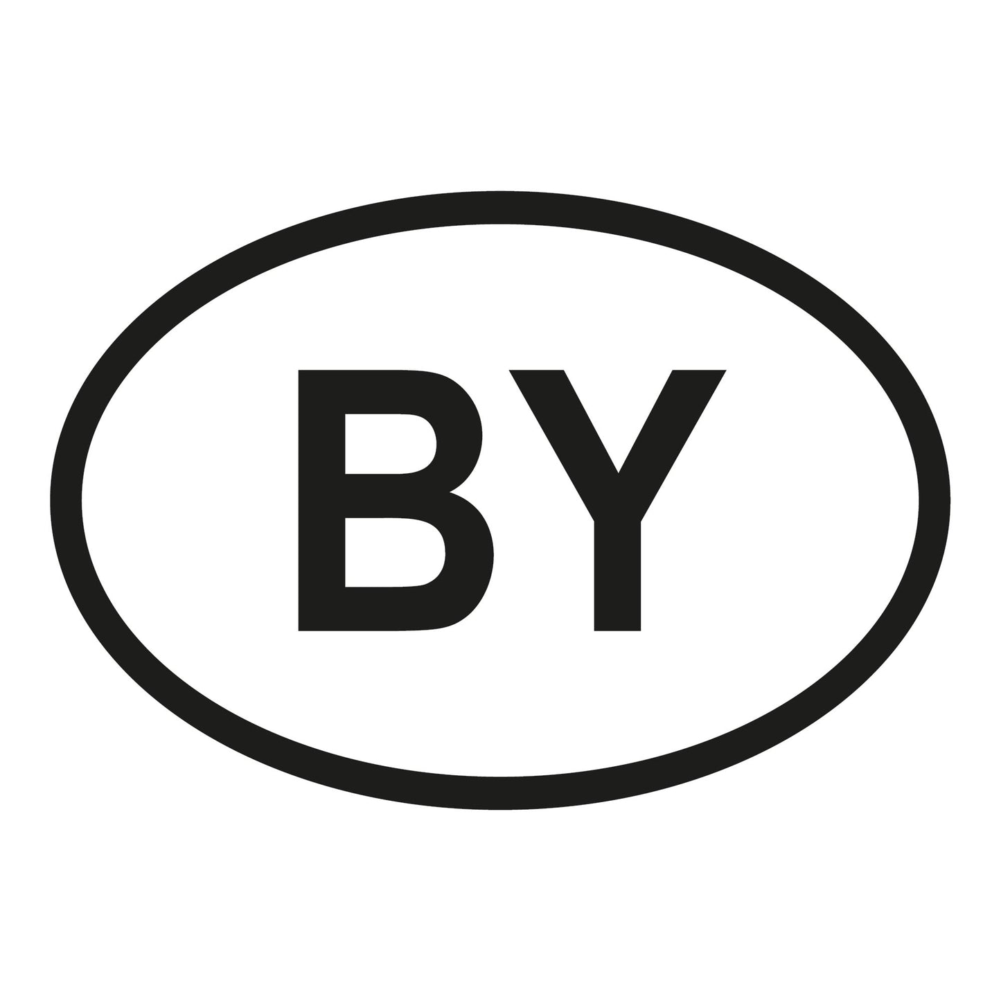 Autoaufkleber - Weißrussland BY - 160x110mm