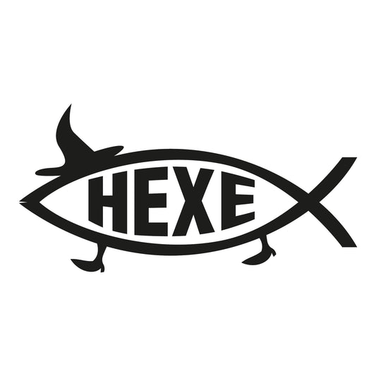 Autoaufkleber - Hexe Fisch 160x80mm